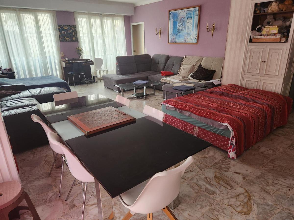 Big Apart 140M2 5Min Walk To Beach Sea &Promenade 3 Double Rooms,Big Living Room 42M2, 3 Showers,9 Beds, Free Parking Nizza Kültér fotó
